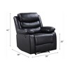 Faux Leather Power Motion Recliner Chair with Pillow-Top Arms - 2 of 4