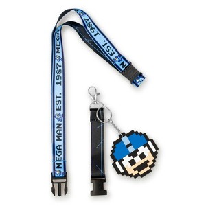 Just Funky Mega Man collectibles | Mega Man 1987 Lanyard | 8 - Bit Mega Man Charm - 1 of 4