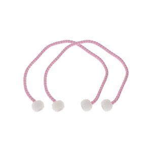 Unique Bargains Magnetic Buckle Small Faux Pearl Curtain Tie Polyester Rare Earth Magnet 2 Pcs - 1 of 4