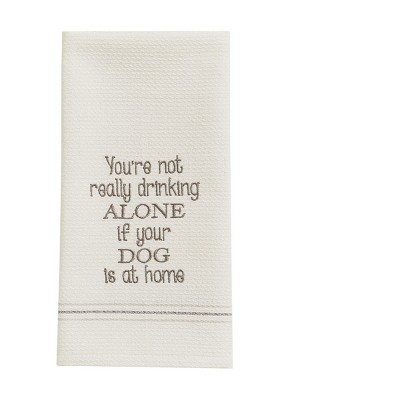 Park Designs Dog At Home Embroidered Dishtowel