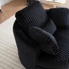 Oversized Corduroy Round Swivel Chair with Pillows - 3 of 4