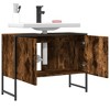 vidaXL Bathroom Sink Cabinet Smoked Oak 31.5 in.x13 in.x23.6 in. Engineered Wood - 4 of 4