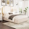 NicBex Queen Upholstered Bed Frame with 59.06" Tall Headboard,Wood Platform Bed with Golden Plating Trim,Easy Assembly,No Box Spring Needed - 2 of 4