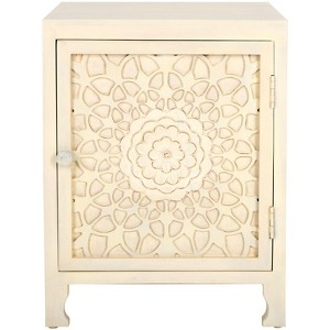 Rayetta 2 Shelf 1 Door Nightstand - White Washed - Safavieh - 1 of 4