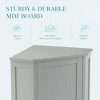 OUTSUPPLY Modern Style Bathroom Cabinet, Triangle Corner Storage Cabinet with Adjustable Shelf MDF Board - 4 of 4