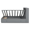 PAGED Modern Wooden Hydraulic Storage Bed, Full Size Bed Frame with 2 Drawers and LED Light, Platform Bed for Bedroom, No Box Spring Needed - 3 of 4