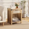 Rattan Nightstand – Boho Accent Table with Rattan Drawers & Metal Legs - 3 of 4