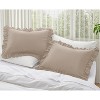 LISM 20"x 26"Ruffle Pillowcases Set of 2,Ruffled Pillow Shams with Envelope Closure - 2 of 4