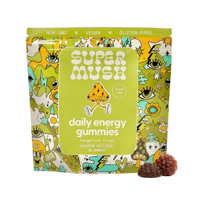 SuperMush Daily Energy Mushroom Supplement Gummies - 28ct/14 Servings
