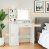 CAVINAS Vanity Desk with Mirror with Open Shelves White Vanity Modern Minimalist Aesthetic Room Decor for Bedroom, White - 3 of 4