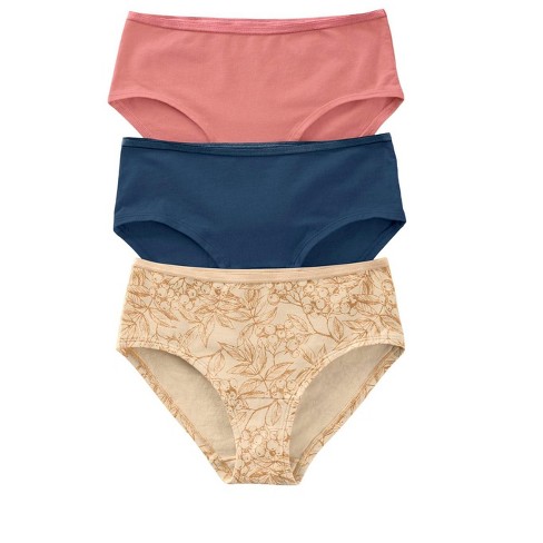 Leonisa 3-pack High-waisted Lace Trim Brief Panties - Multicolored