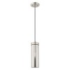 Livex Lighting Art Glass 1 - Light Pendant in  Brushed Nickel - 3 of 4