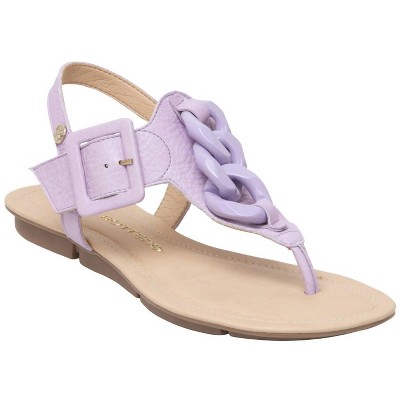 Women's Wo Couro Chain Link T-Strap Sandal - Bottero