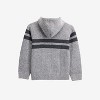 X RAY Boy's Hooded Flannel Lined Full Zip Sweater With Stripes - 2 of 3