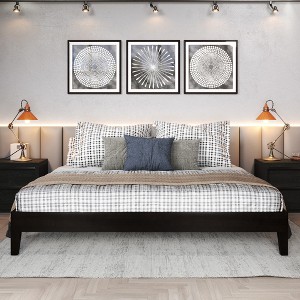 King Size Platform Bed with Sturdy Frame for Bedroom - 1 of 4