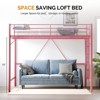 Karl Home Loft Bed Twin Full Queen Size with Flat Rungs for Adults, Kids and Young Teens, No Box Spring Required - 4 of 4