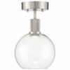 Access Lighting Port Nine 1 - Light Flush Mount in  Brushed Steel - 2 of 4