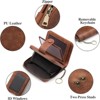 FATMOON Leather Credit Card Holder for Women - RFID Blocking,Bifold Zipper & Compact Organizer with Keychain for Daily Use,Travel - 4 of 4