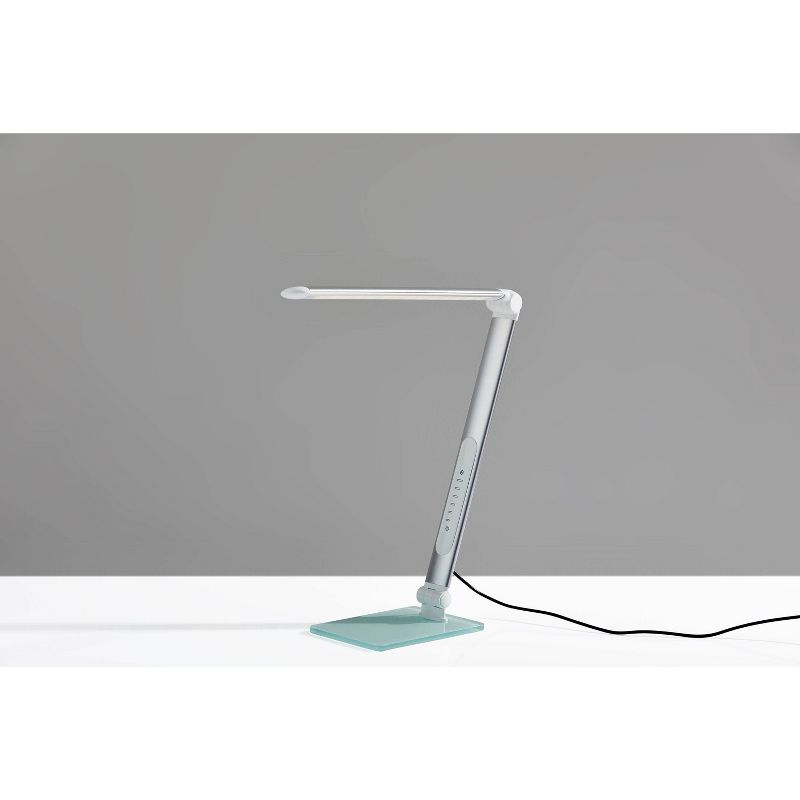 16.75&#34; x 24&#34; Douglas Multi-Function Desk Lamp (Includes LED Light Bulb) Silver - Adesso, 4 of 8