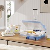 16x24 Digital Professional Sublimation Heat Press - Industrial Quality, Fast Heating & Adjustable Pressure for T-Shirts, Light Blue - 3 of 4