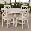 5-Piece Modern Dining Table Set, Round Table and 4 Solid Wood Chairs for Kitchen and Dining Room, Space-Saving Set - 3 of 4