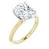 Pompeii3 4.02Ct Two Tone Certified Lab Created Oval Cut Diamond Engagement Ring - Size 6.5 - 2 of 4