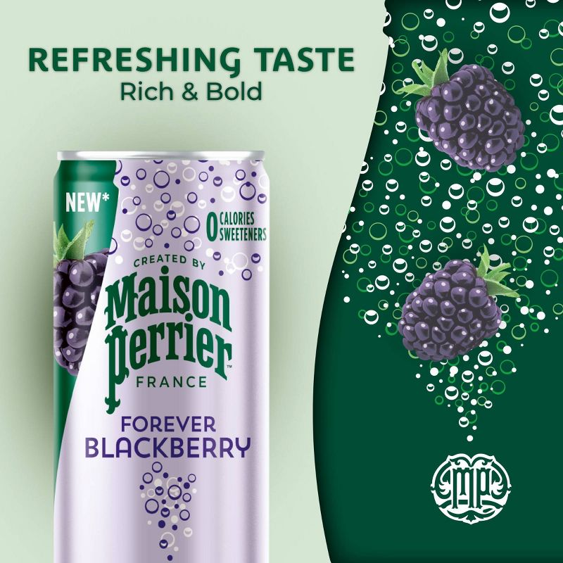 Maison Perrier Blackberry Sparkling Water - 8pk/11.15 fl oz Cans, 3 of 9