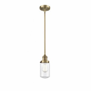 Dover - 1 Light Stem Hung Mini Pendant In Traditional Style-10.25 Inches Tall and 4.5 Inches Wide - 1 of 1