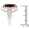 Slickblue Stunning Ruby Red Ring, 16.8 Carat, Women's Cocktail Jewelry, Rhodium-Plated, Sizes 5-10 - 4 of 4