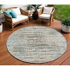 Ivory And Beige Moroccan Washable Indoor Outdoor Area Rug - 2 of 4