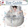 Itopfox Plush Faux Fur Bean Bag Chair for Kids & Teens, Memory Foam Filled Lazy Sofa with Rabbit-Ears Design for Living Room, Bedroom or Dorm - 2 of 4