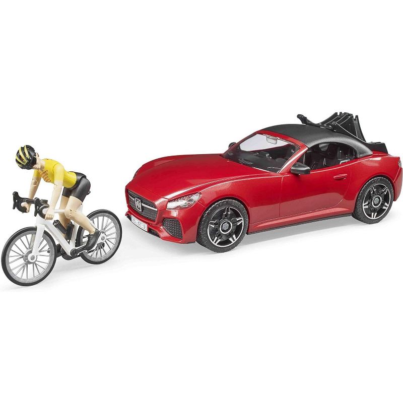 Bruder Roadster with Road Bike and Figure, 1 of 6
