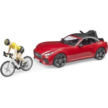 Bruder Roadster with Road Bike and Figure