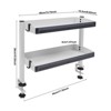 YIYIBYUS Clamp-on Desk Shelf, 2-Tier Shelving with Adjustable Storage Tray - 4 of 4