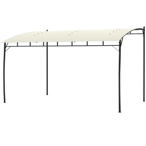 Aghana Digitals Cream 10'x13' Outdoor Pergola with UV-Protected PA-Coated Canopy, Metal Frame & - 1 of 4