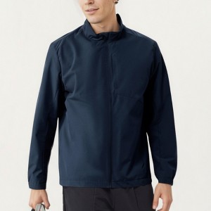 Anna-Kaci Active Men's Lightweight Zip-Up Jacket with Stand Collar and Long Sleeves - 1 of 4
