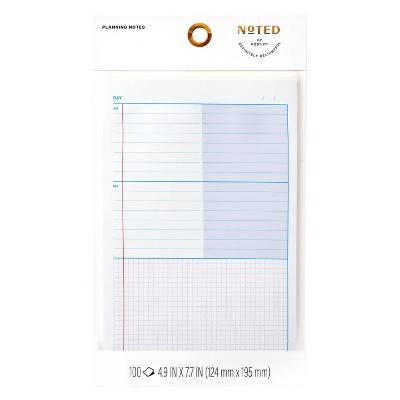 Noted by Post-it 5"x8" Plan Your Day Sticky Notes 100ct