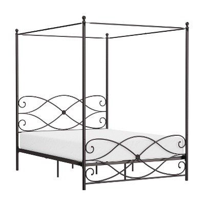 Queen Kensie Metal Canopy Bed Oiled Bronze - Hillsdale Furniture