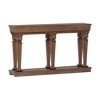Console Table Oak - Acme Furniture: Elegant Two-Tier Design, Engraved Legs, Fixed Shelf - 2 of 4