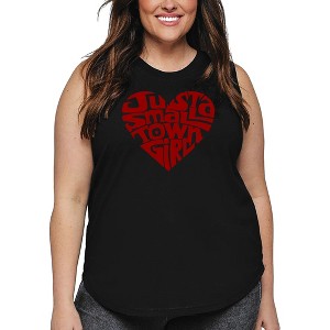 LA Pop Art Women's Word Art Tank Top - Just a Small Town Girl - 1 of 4