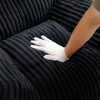 GDFStudio Edie 2 Piece Corduroy Bean Bag Chair with Ottoman - 4 of 4