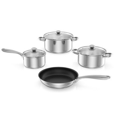 Costway 7 Piece Stainless Steel Cookware Set Pots And Nonstick Pan Set   GUEST 05d80e93 82bf 4e7c Aa0e Ffa2a3567511