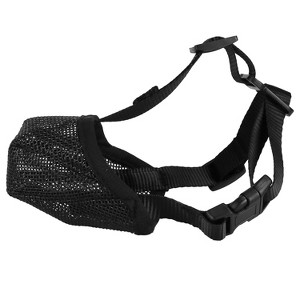 iMountek Pet Muzzle MaskAdjustable Dog Mouth Cover with Breathable Mesh Adjustable Neck Forehead Strap for Anti Biting Barking Chewing - 1 of 4
