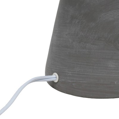 Sophisticated Modern White Fabric Shade Concrete Table Lamp