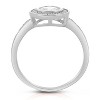 Guili Elegance Sterling Silver Ring, Clear Bezel-Set Cubic Zirconia, Timeless Style, Elegant Statement Jewelry, White/Gold, Sizes 6-8. - 2 of 4