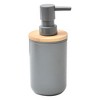 Evideco French Home Goods Modern Bamboo-Top Soap Dispenser, 10 fl oz, Sturdy Pump for Kitchen & Bathroom - 2 of 4
