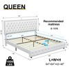 MYINDA Queen Size Bed Frame with Star Projector Galaxy Light, PU Adjustable Upholstered Headboard, USB & Music Speaker - 2 of 4