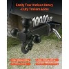 VEVOR Trailer Hitch, Tri-Ball Mount with Hook & Pin, Trailer Ball Size 1-7/8", 2" and 2-5/16", Max 10,000 lbs Ball Hitch, Black - 3 of 4