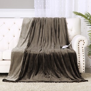 Heated Blanket Electric Throw, Soft Double-Sided Flannel Heating Blanket with 10 Hours Auto Off, Machine Washable, ETL Certification - 1 of 4