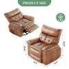 Recliner Chair, PU Leather Electric Reclining Sofa with Massage for Adults, 270° Swivel Home Theater Seating - 2 of 4